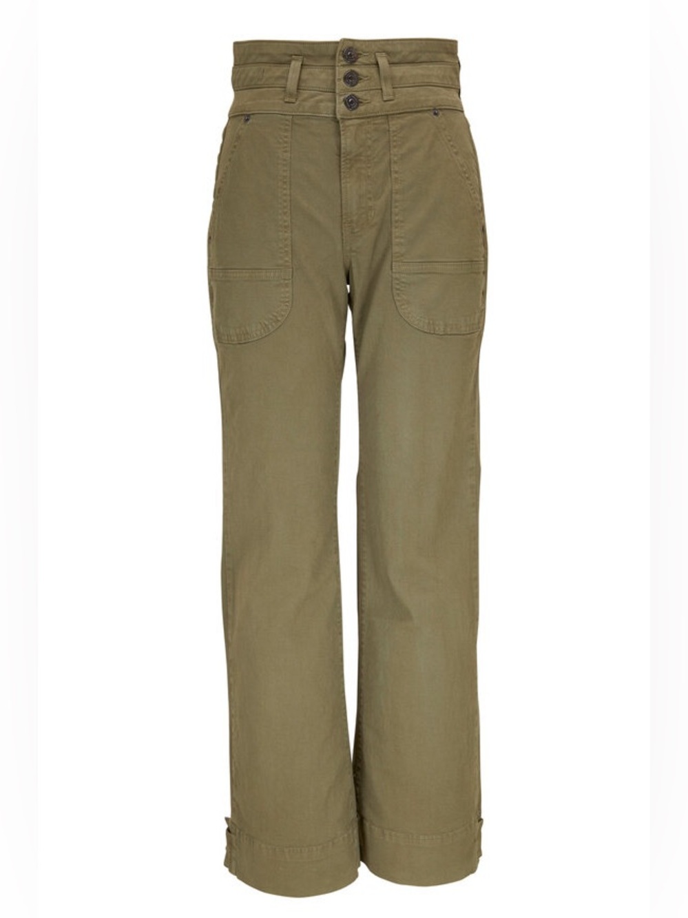 Veronica Beard Marley Clover Green Ankle-Tab Pant 26